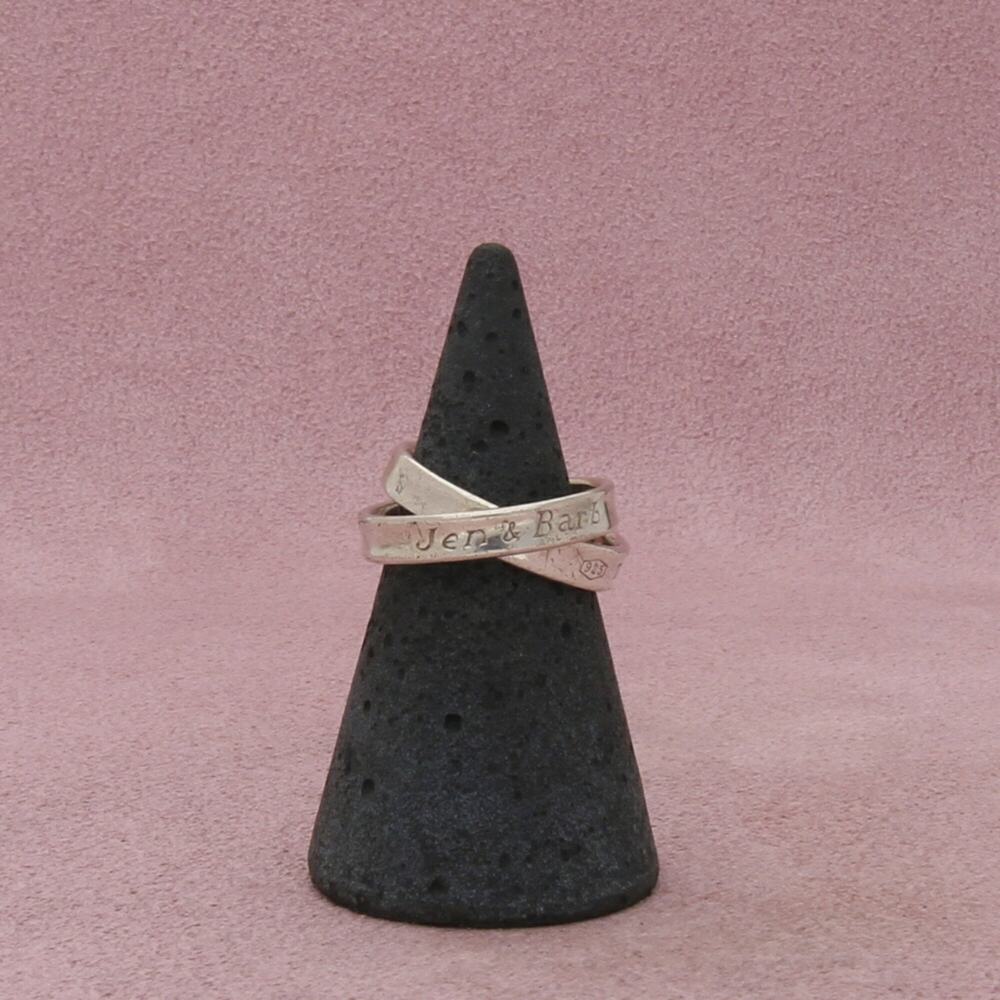 tiffany & co sterling silver 1837 collection narrow rolling band ring size 4.5 - Picture 2 of 3